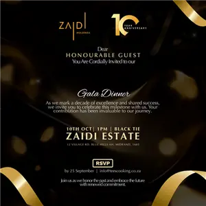 Zaidi Holdings The 10th Anniversary Gala Dinner