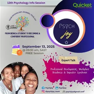 13th PsychJoy Career Development Information Session Your Psychology Journey Your Joy From being a student to becoming a confident professional