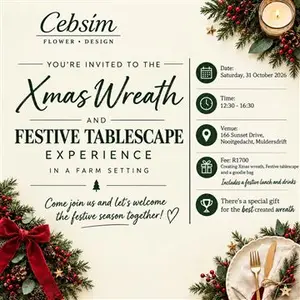 Christmas Wreath and Festive Tablescape Experience