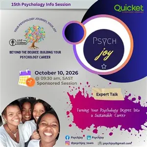 15th PsychJoy Career Development Information Session 2026 Beyond the Degree Building Your Psychology Career