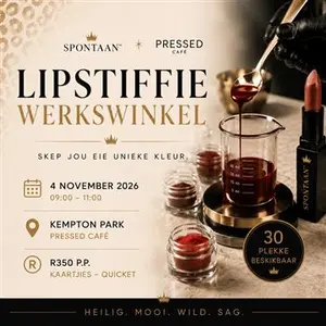 Spontaan Lipstiffie Werkswinkel Pressed Cafe 4 November 2026