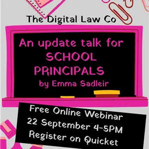 An Update Talk for School Principals by Emma Sadleir